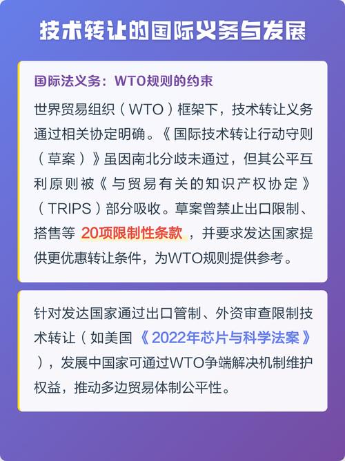 技术转让的国际义务与发展